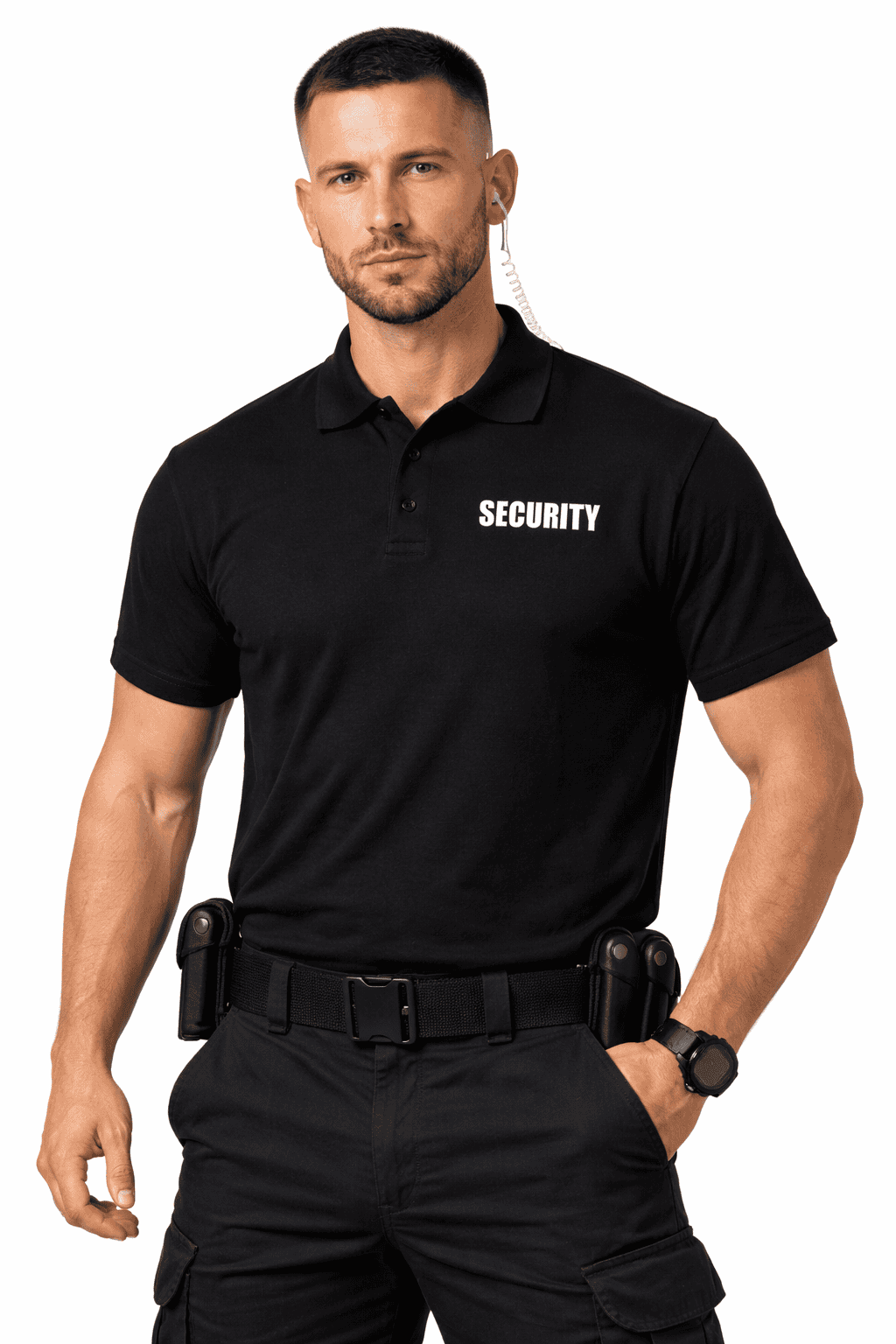 Security Poloshirt Herren