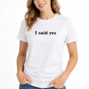 Shirt „I Said Yes“ für Frauen – Verlobungs Partner Shirt