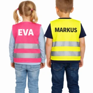 Warnwesten für Kinder mit Namen personalisiert